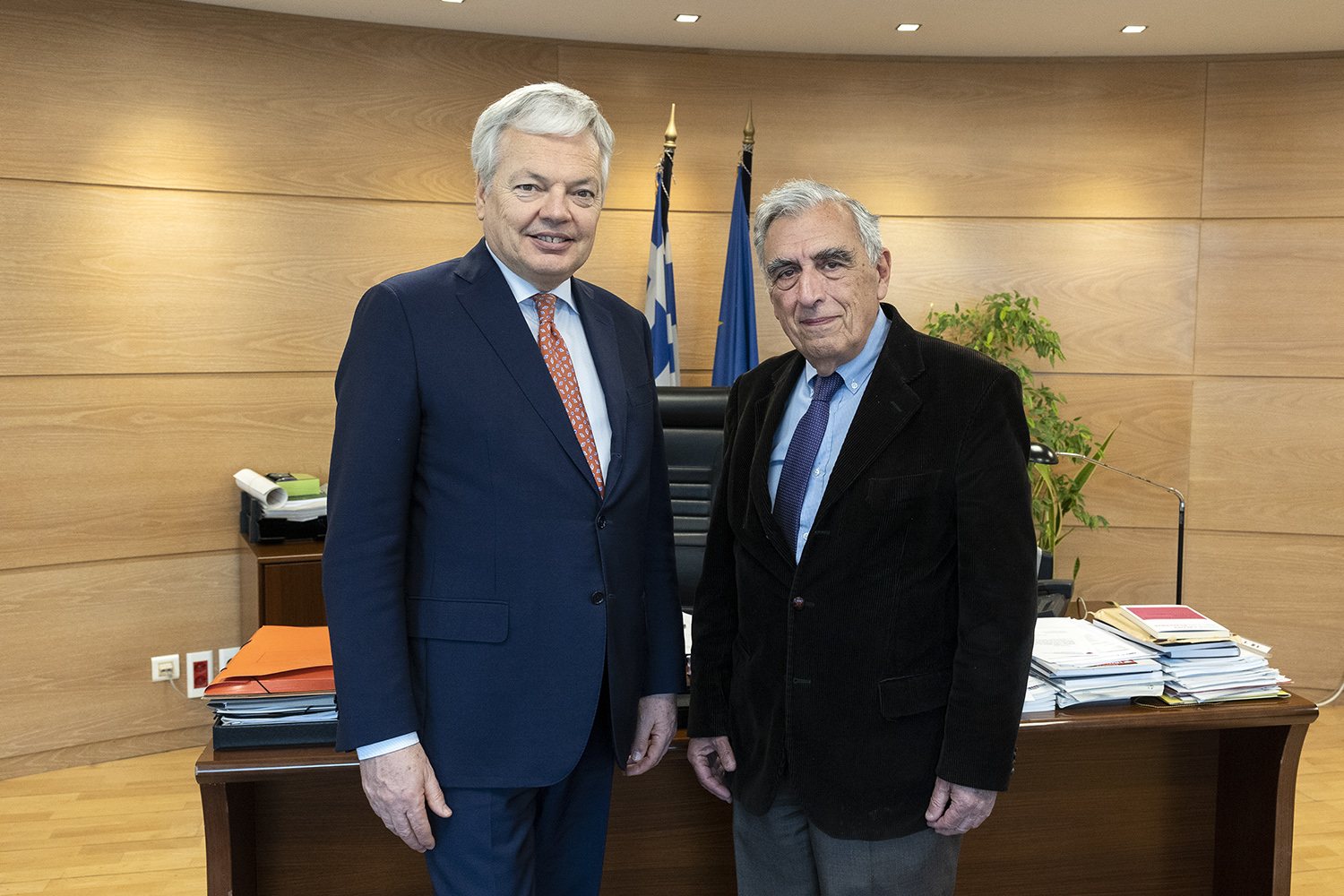 Προέδρoς της Αρχής με τον Επίτροπο Δικαιοσύνης της ΕΕ